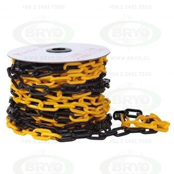 Cadena Plástica Rollo 50m - 8mm Amarillo/Negro