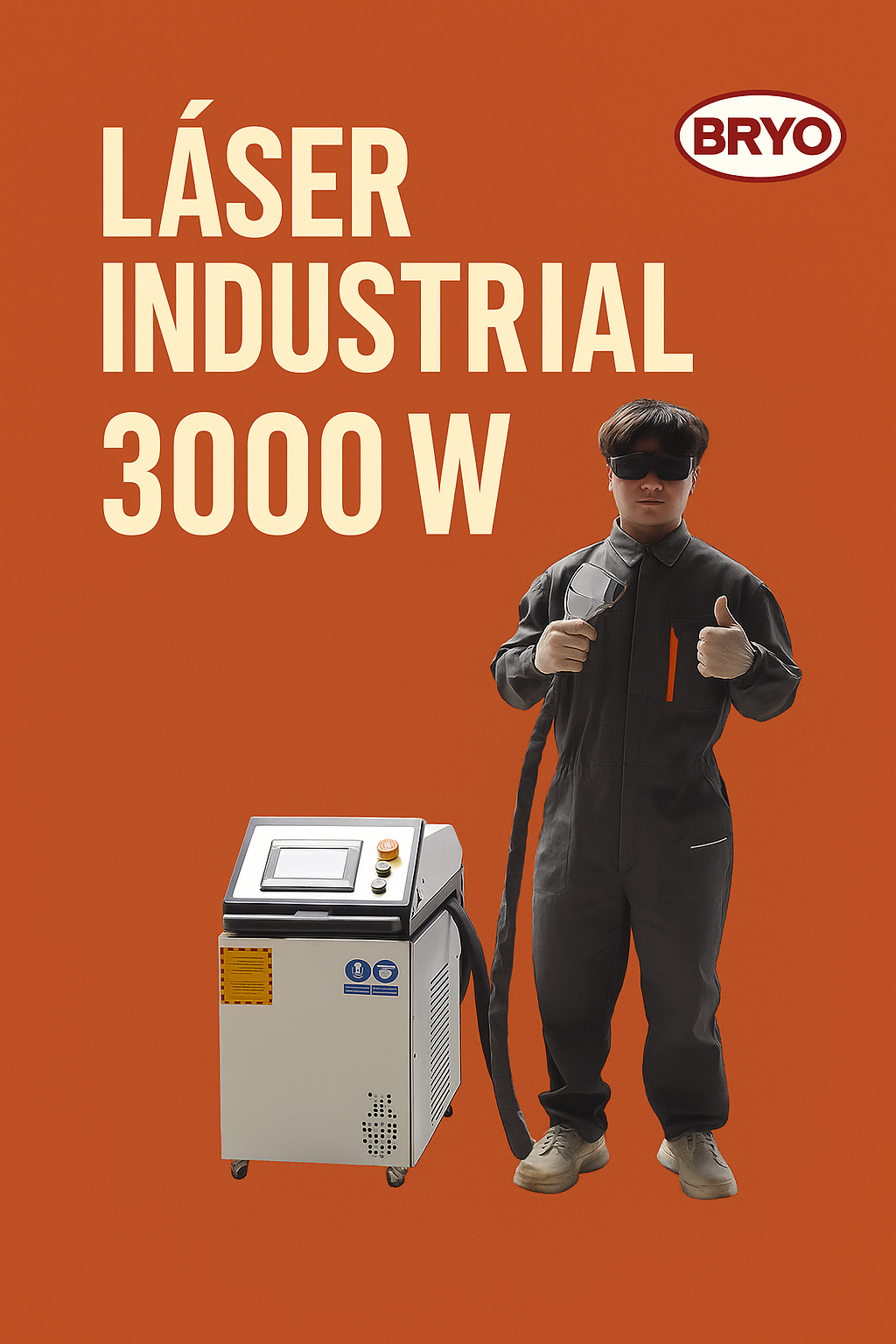 Máquina Limpieza Láser 3000W Industrial | BRYO